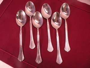 Set Of 6 Cambridge TRACY Stainless TEASPOONS 6 1/8" B - Picture 1 of 7