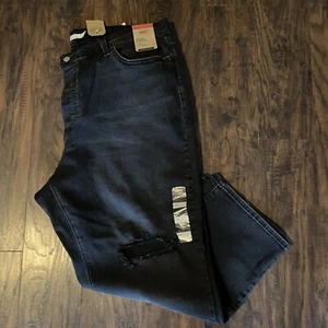 Levi's Damen 20W Wedgie Distressed schwarze Waschung gerades Bein Jeans Plus BHFO 6964 - Bild 1 von 9
