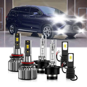 For Toyota Sienna 2004-2005 LED HID Headlight Bulb High Low Beam+Fog Light Kits - Foto 1 di 11