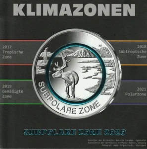 MDS MÜNZFOLDER ZUR AUFBEWAHRUNG IHRER 5 EURO-MÜNZEN 2020 "SUBPOLARE ZONE", LEER - Bild 1 von 3
