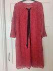 Laura Ashley Crimson Lace Dress Size 14