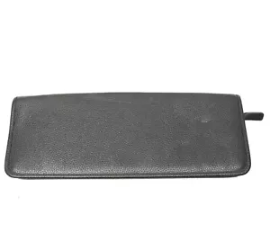 Brooks Brothers Mens Leather Tie Storage Keeper Travel Black Grained Zip - Picture 1 of 8