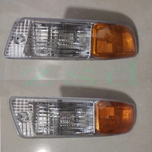 2x For Toyota RAV4 1998 1999 White Yellow Left Right Turn Signal Fog Light Cover - Picture 1 of 1