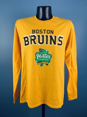 Men’s Fanatics NHL Boston Bruins 2019 Winter Classic Cotton LS Shirt NWT Small Cover