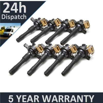 8x Pencil Ignition Coil Packs Fits Land Rover Range Rover Mk3 4.4 - 5YR WARRANTY - Image 1 of 2