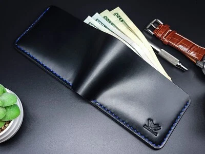 Handcrafted Leather Wallet for Men, Premium Quality Leather Wallet w/RFID, GIFTS - Image 1 of 4