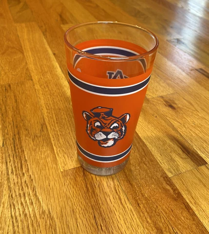 Auburn University Tigers Football Arbys Glass Cup Aubie Logo AU WAR EAGLE Cover