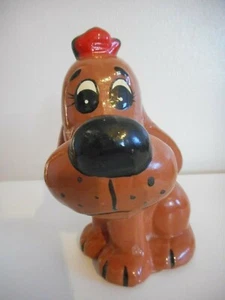 Vintage Chalkware or ceramic Dog Bank Carnivalware Anthropomorphic - Picture 1 of 7