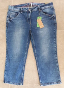 CECIL Charlize Sommer Denim Jeans Hose Capri Gr. 44/46 W34 L22 blau NEU+Etikett - Bild 1 von 2