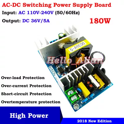 AC-DC Converter AC110V 120V 220V 230V to DC 36V 5A 180W High Power Supply Module - Image 1 of 4