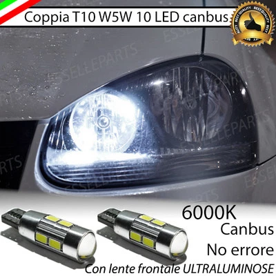 COPPIA LUCI DI POSIZIONE A 10 LED VW GOLF 5 V CANBUS NO ERROR - Immagine 1 di 2