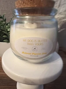 Homemade 100Percent Soy Candle, Dog Pet, Candles, Dogs, Butter Popcorn, 5oz - Picture 1 of 5