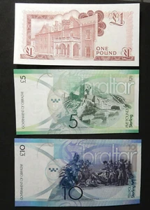 Gibraltar 1, 5, 10 Pounds, 2010-2011. Choice UNC - Picture 1 of 1