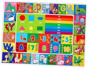 Kids Educational Rug Playtime Collection ABC, Numbers and Shapes Medium - Picture 1 of 7