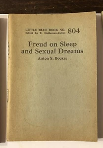 Freud Sleep Sexual Dreams Little Blue Book 1920's #804 3 X 5 “ C6 - Foto 1 di 3
