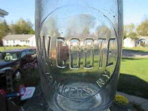TREQ Milk Bottle W Coote Dairy Yonkers NY WESTCHESTER COUNTY Tin Top very old - Picture 1 of 2