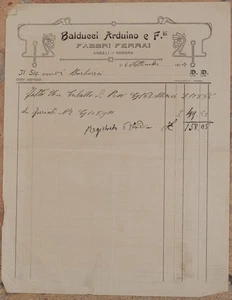 Rechnung Balducci Arduino und Fratelli Fabbri Ferrari Engel Rosora Ancona 1914 - Bild 1 von 1