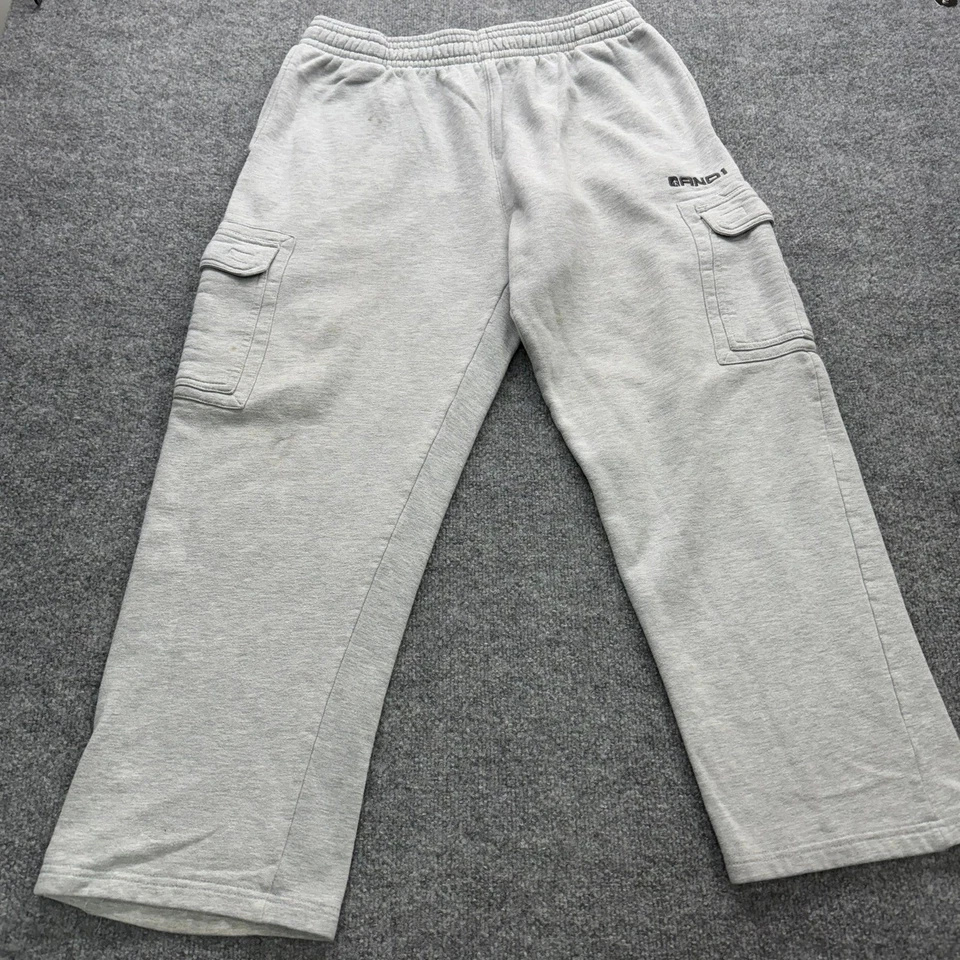 Pantalones deportivos cargo AND1 para hombre XL grises pantalones de chándal bolsillos elásticos en la cintura atléticos Foto 1 de 4