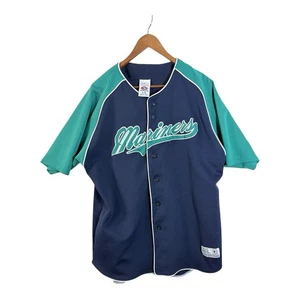 Vintage Mariners True Fan Series Large Jersey Shirt - Blue Green, MLB, 100% Poly - Picture 1 of 8