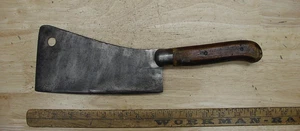 Vntg Foster Bros. Meat Cleaver,2 Rivet Full Tang,1lb.7.2oz.,14",7-7/8" Edge,EXC! - Picture 1 of 11