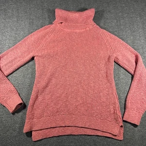 Vintage LL Bean Damen Rollkragen Baumwolle Pullover Gr. S Grob Fischer Preppy Rosa - Bild 1 von 11