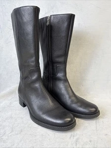 Stivali equitazione Rockport donna taglia 7M pelle nera metà polpaccio 503002 zip - Foto 1 di 18