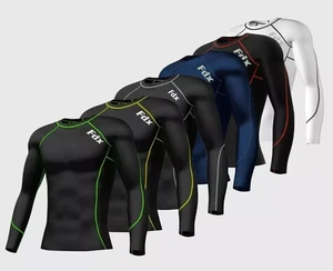 Camisa de compresión para hombre capa base manga larga top larga ajustada térmica ropa deportiva - Imagen 1 de 17