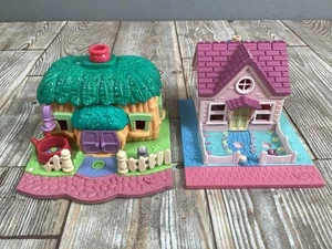 2 x Compactos Polly Pocket Vintage - Acogedora casa de campo y elefante - Bluebird años 90 - Imagen 1 de 24