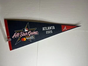2025 MLB ALL STAR GAME OFFICIAL PREMIUM QUALITY PENNANT 12"X30" ATLANTA BRAVES - Picture 1 of 1