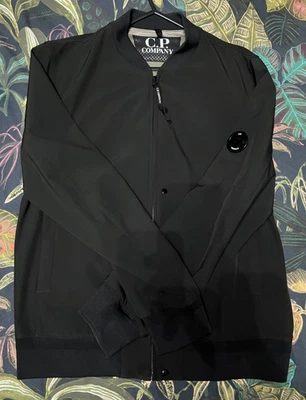Authentic CP Company Soft Shell Bomber Jacket size 54 Black - Image 1 of 4