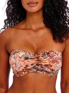 Freya Desert Cat Underwired Bandeau Bikini Top Printed Multiway Swim Swimwear - Picture 1 of 33