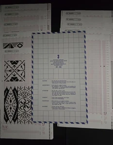 Silver Reed/Singer/Knitmaster Mylar Pattern Card Set 3 #31-40 - Bild 1 von 4
