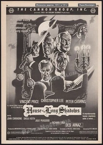 HOUSE OF THE LONG SHADOWS - Orig. 1983 Trade AD / poster_ Vincent Price _Cushing - Picture 1 of 1