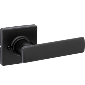 Weiser Breton Matte Black Dummy Door Handle, Inactive Single Door Hardware New - Picture 1 of 7