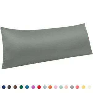 Body Pillow Case Ultra Silky Cooling Satin Long Bedding Pillow Cover Pillowcase - Picture 1 of 86