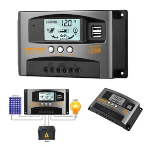 60A MPPT Solar Panel Regulator Charge Controller Auto Focus Tracking 12/24V US - Picture 1 of 17