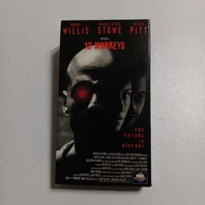 12 Monkeys VHS Bruce Willis Brad Pitt Terry Gilliam Sci-Fi Movie 1995 - Picture 1 of 10