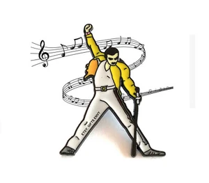 Freddie Mercury - Musiker Reversnadel, Queen Freddie Mercury Brosche Pin - Bild 1 von 8