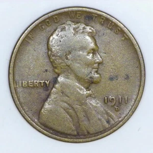 ~COBRE AMERICANO VINTAGE~ 1911-D Lincoln Wheat Centavo en muy buena condición h682 - Imagen 1 de 2