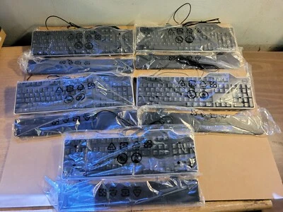 (5) ЛОТ ИЗ 5 DELL KB813-BK-US СМАРТ-КАРТА КЛАВИАТУРЫ С ПОДСТАВКОЙ ДЛЯ ЗАПЯСТЬЯ, *БЕЗ КОРОБКИ * - Изображение 1 из 2