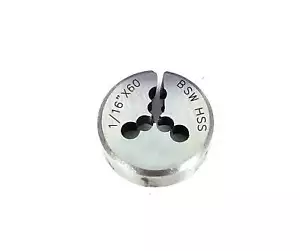 HSS BSW 1/16" - 60TPI Hochwertiger Schmuck Uhrmacher Gewinde Matrize - Ohr Pin Post - Bild 1 von 2
