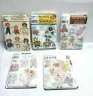 Doll Clothes Sewing Patterns Assorted Lot 5 Cut/Uncut Sold As Is Crafts Hobby