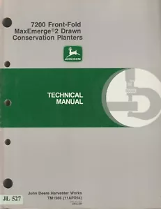 JL527 John Deere 7200 Frontklapp-Pflanzgefäße Technisches Handbuch (1994) TM1366 - Bild 1 von 1