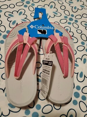 Columbia Girls Oliver Springs Flip Flop Sandals Kid Sizes  13 Pink New with Tag  - Image 1 of 4