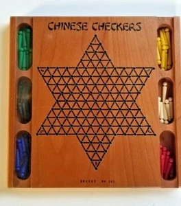 Drueke ~ Chinesische Dame ~ Holz Brettspiel ~ Kunststoff Heringe ~ #563 ~ Made in USA ~ in Box - Bild 1 von 5