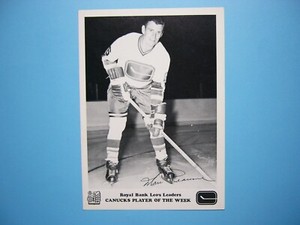 1970/71 ROYAL BANK LEO'S LEADERS VANCOUVER CANUCKS NHL PHOTO MARC REAUME SHARP!!