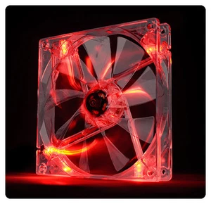Thermaltake CL-F027-PL14RE-A Ventilatore puro 14 LED rosso 140x140x25 mm - Foto 1 di 3