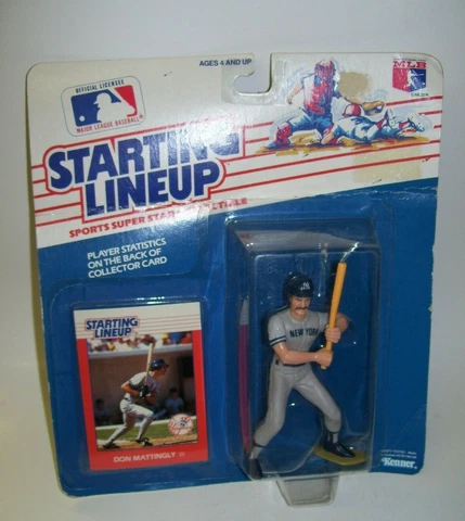 Don Mattingly Figure and Card 1988 MLB Staring Lineup Kenner NR Cover