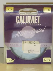 67mm - Calumet 82A Light Blue Multi-coated Filter #67g-n1 - Picture 1 of 1