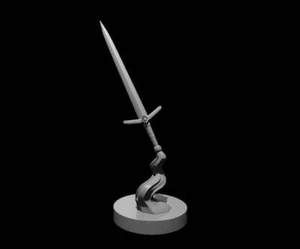 Flying Sword Mini - DND - Pathfinder - Dungeons & Dragons - RPG - Tabletop - mz4 - Picture 1 of 1